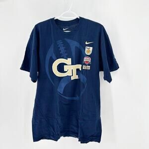 Mens Nike Georgia Tech size L championship football ball short sleeve T-shirt